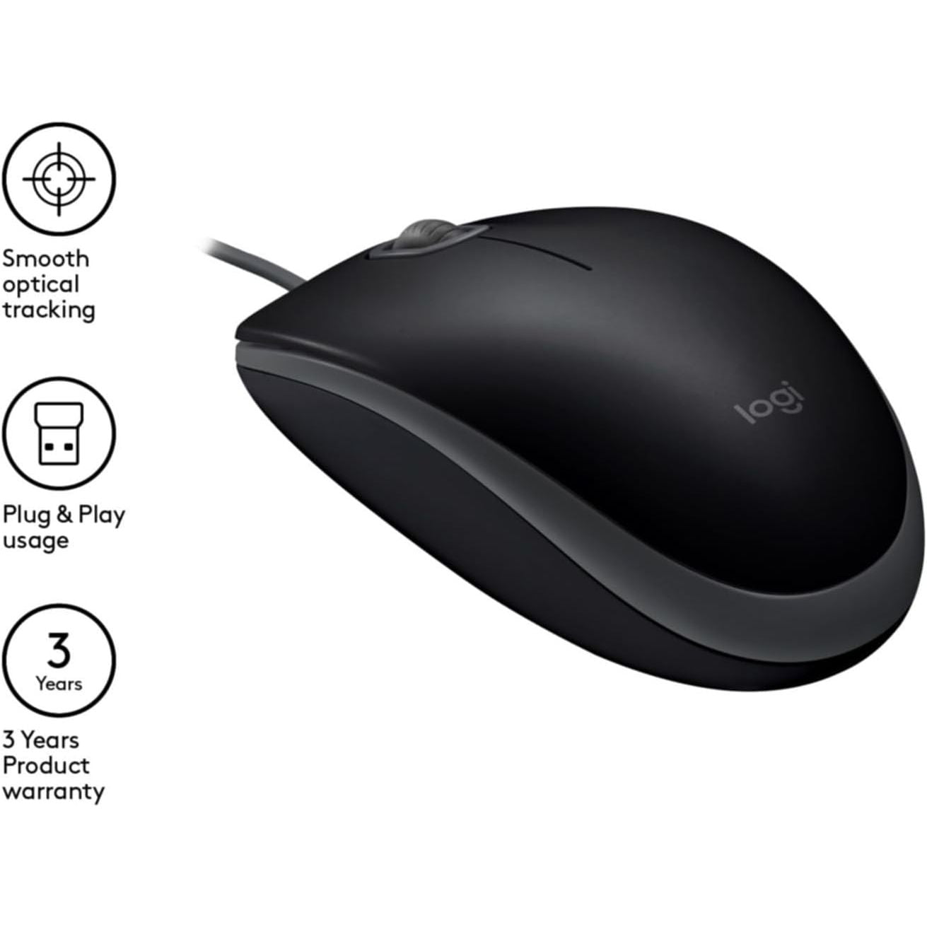 Buy Logitech,Logitech B110 Wired USB Mouse – Silent Click, Full-Size, Grey - Gadcet UK | UK | London | Scotland | Wales| Near Me | Cheap | Pay In 3 | Keyboard & Mouse